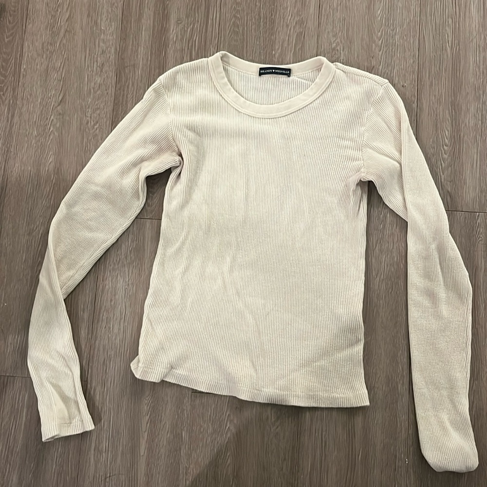 Brandy waffle knit long sleeve